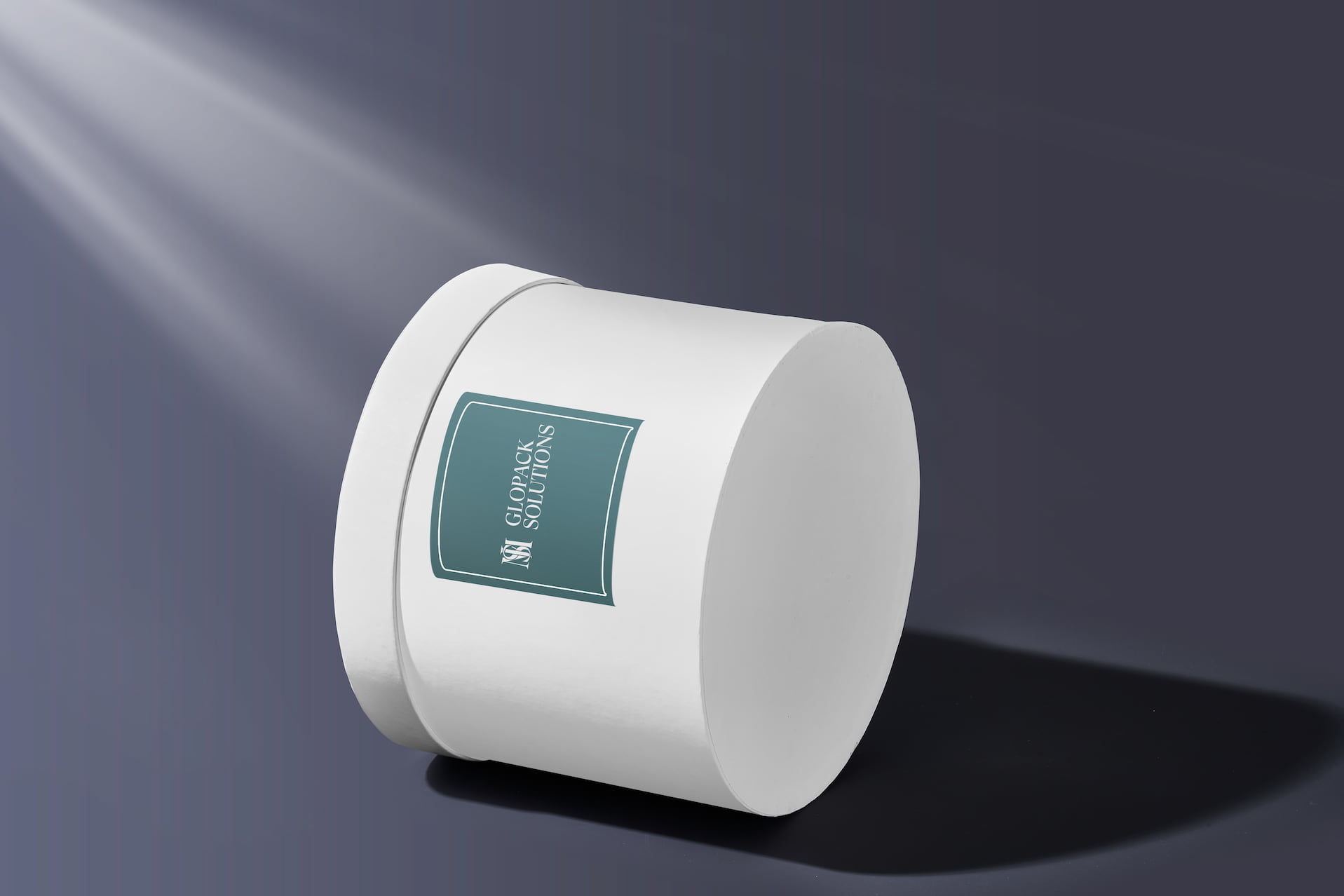White-cylindric-box
